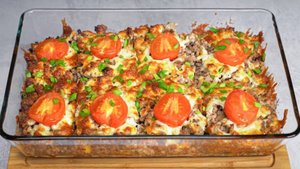 КАРТОФЕЛЬНАЯ ЗАПЕКАНКА С ФАРШЕМ. Вкусная и ароматная КАРТОШКА С ФАРШЕМ В ДУХОВКЕ. Простой рецепт.