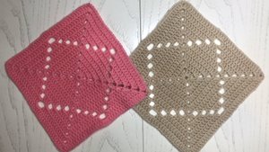 Ажурный квадрат крючком | Пошаговый мастер-класс по вязанию мотива | Вязание крючком для начинающих