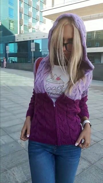 Модные вязаные кофты/ Плотная пряжа/ Вязка косами/ Тренд 2018