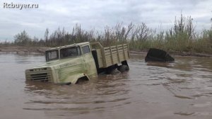 КРАЗ вытаскивает Шишигу. Утопили полностью!