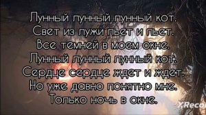 Наталья Ветлицкая - лунный кот (текст песни)