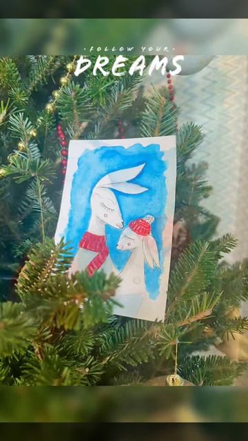 Рисуем символ года 2023 и наряжаем елку #теплый 2023 #идеид смотреть онлайн