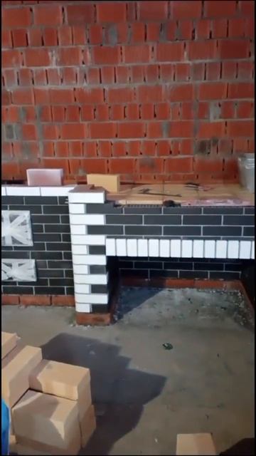 Кладка комплекса зимой #теплон #барбекю смотреть онлайн