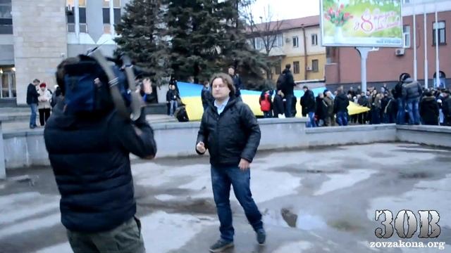 Российский телеканал на Майдане Днепропетровска