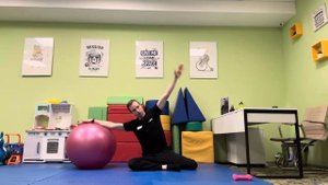 Z-сед с фитболом и без: боковой наклон + внутренняя рота