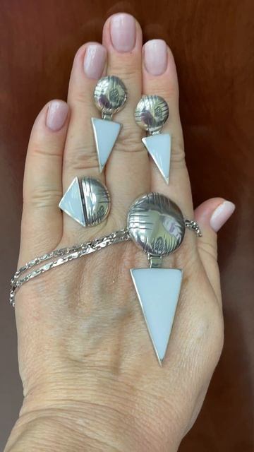 МИНИМАЛИЗМ! Кольцо, серьги и кулон МАРЛЕН. Цепочка ЛЕД. смотреть онлайн