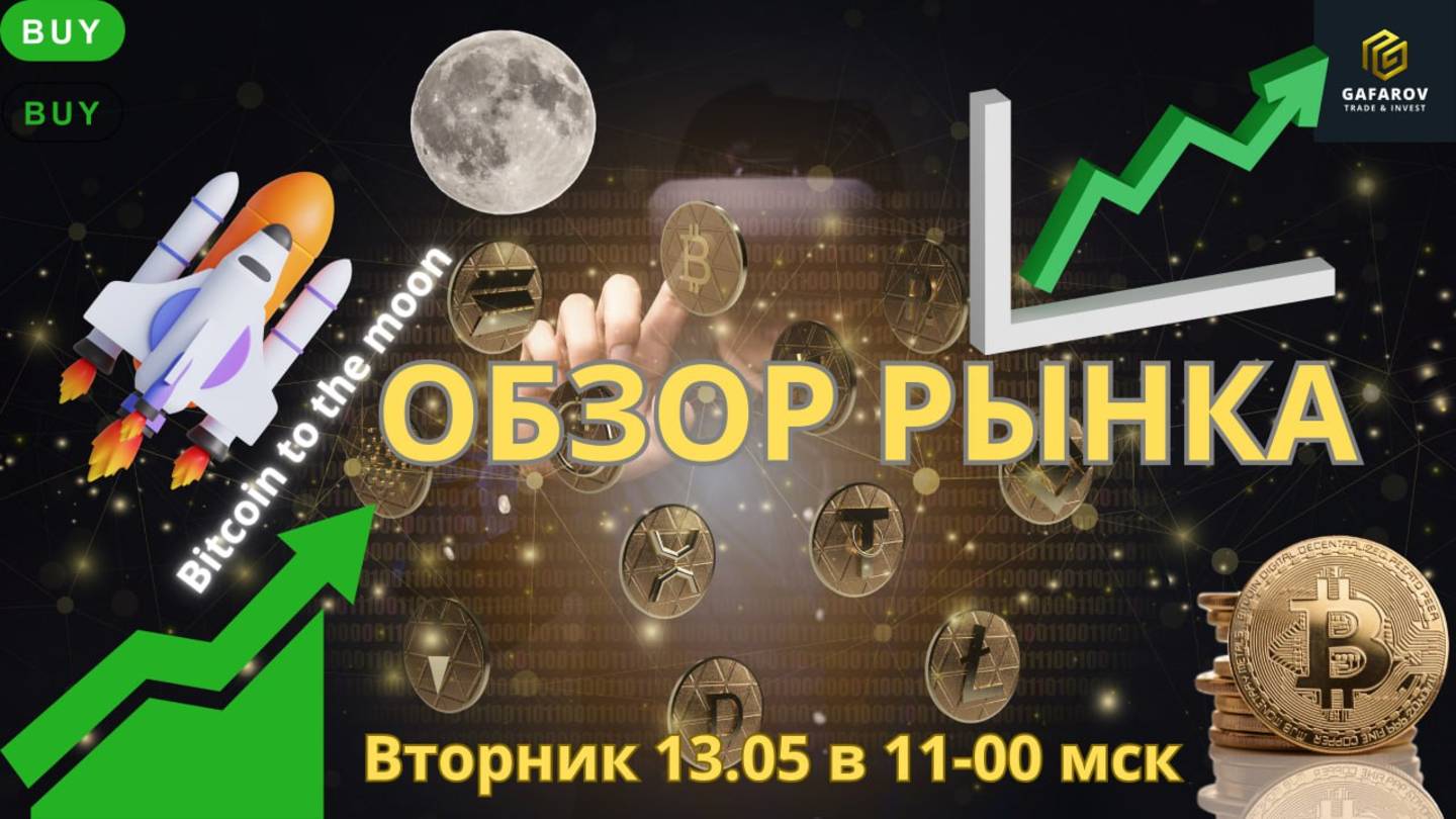 Обзор рынка 13.05 #трейдинг #bitcoin #обзоррынка #binance #криптовалюта