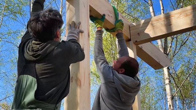 Строительство силового каркаса дома пошагово. Поймут смотреть онлайн