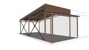 Проект дускатного навеса в SketchUp