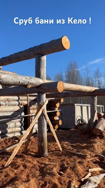Сруб бани из Кело ( сухарника ). Готов к отправке . смотреть онлайн