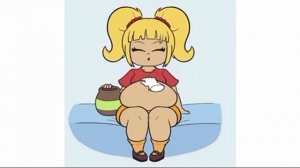 Weight gain anime girl animation feederism | аниме девушка набор веса фиде