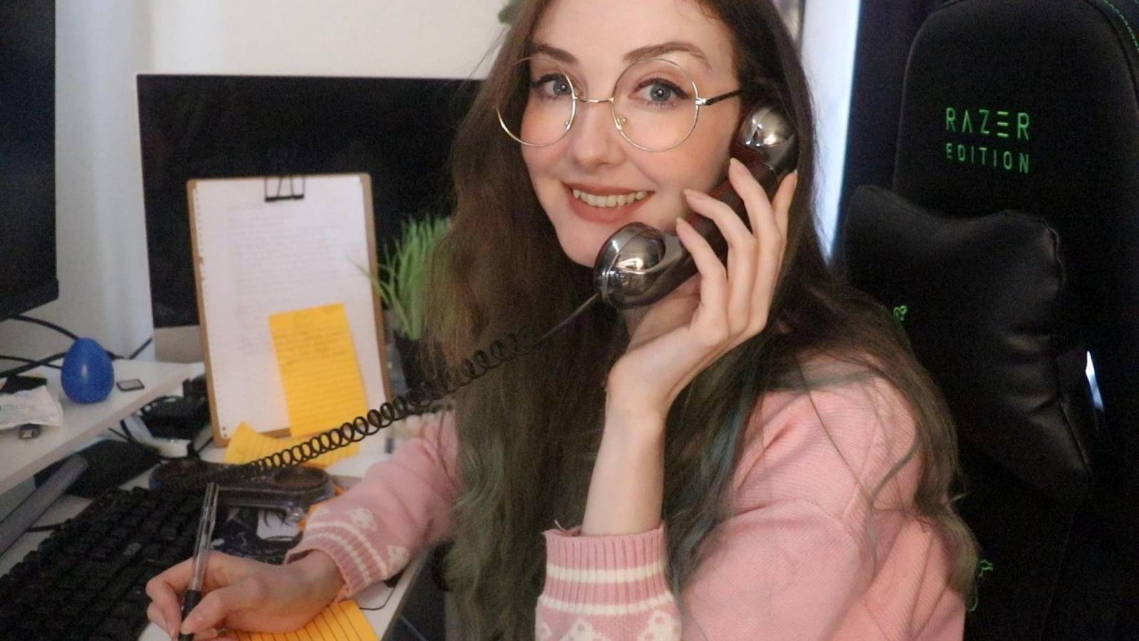 [VisualSounds1 ASMR] Librarian (Whispering, Typing, Phone Calls)
