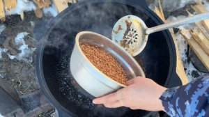 🔥 "ГРЕЧКА С ТУШЕНКОЙ В КАЗАНЕ НА КОСТРЕ – ВКУС ДЕТСТВ?