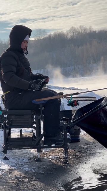 Таймер установлен , мы начинаем ⌚️🎣 #рыбалка #зима #з? смотреть онлайн