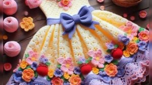 КРАСИВЫЕ ВЯЗАНЫЕ КРЮЧКОМ ДЕТСКИЕ ПЛАТИШКА