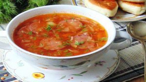 Суп с красной чечевицей и томатом