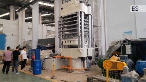 Видео работы линии по производству листов EVA