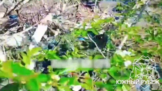 Работа расчетов группировки войск"ЮГ"в районе н.п.Александрополь, уничтожение укрытия ВСУ fpv дроном