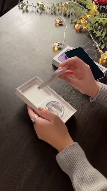 Распаковка iPhone 14 Plus💜 смотреть онлайн