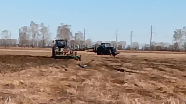 Вспашка/2х DEUTZ FAHR 9340 TTV Warrior + 2х ппо 9-45. смотреть онлайн