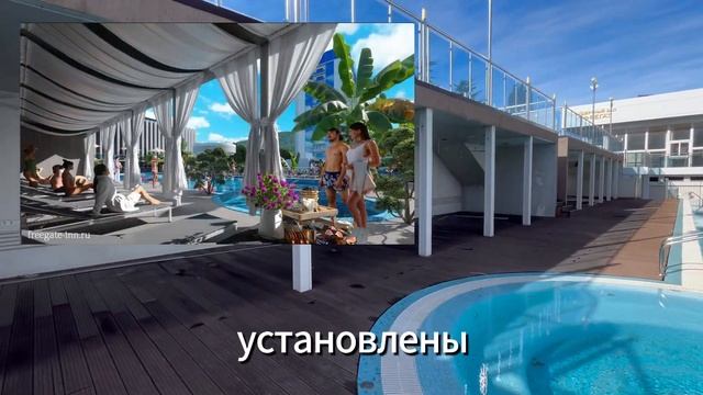 Бассейн отеля FreeGate Hotel & SPA, запуск отеля II квартал 2025. П?