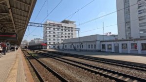 Паровоз ЛВ-0165 с ретропоездом НН-Арзамас. Отправление с