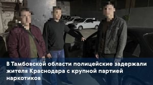В Тамбовской области полицейские задержали жителя Краснодара с крупной партией наркотиков