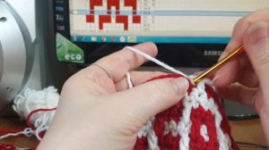 Мозаичное вязание крючком - без обрыва нити