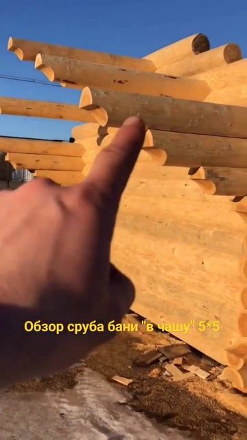 Сруб бани 5*5 #shorts #сруб #баня #рубкавчашу #деревянныйдом