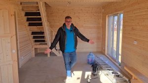 Двухэтажный каркасный дом 8 на 8 удобной планировкой!