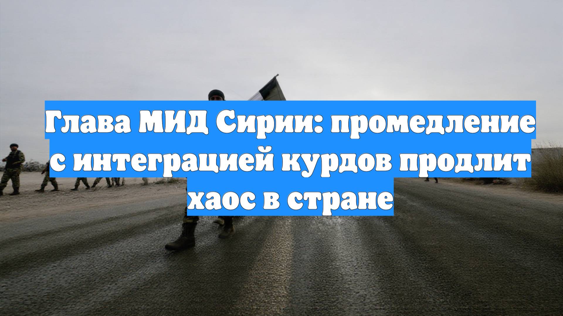 Глава МИД Сирии: промедление с интеграцией курдов продлит хаос в стране