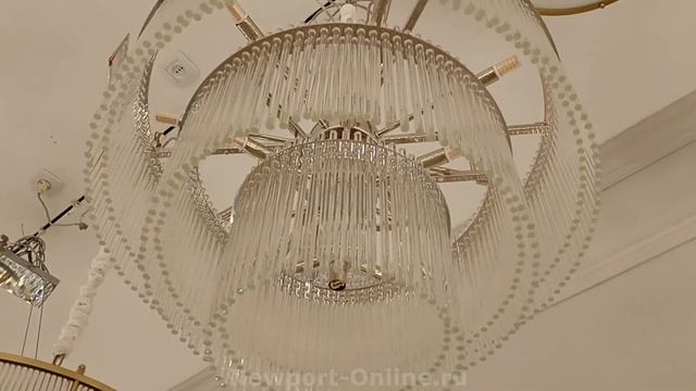 Люстра NEWPORT 3689+9/C nickel смотреть онлайн