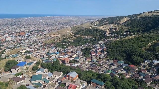 Тарки-Тау - Махачкала, Тарки, Каспийск с высоты птичьего полёта!