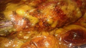 Рождественский гусь с яблоками