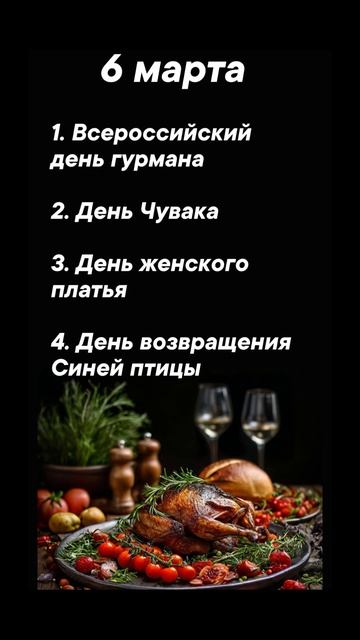 Какие праздники сегодня 6 марта #врек #вленту #популярн смотреть онлайн