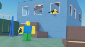 Играю в Роблокс безымянный стрелок.