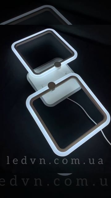 Светодиодная led люстра 2 квадрата белая 55 ватт смотреть онлайн