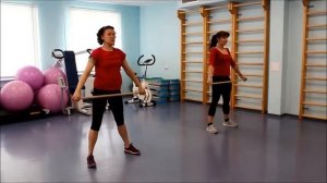 Комплекс упражнений стоя с палками