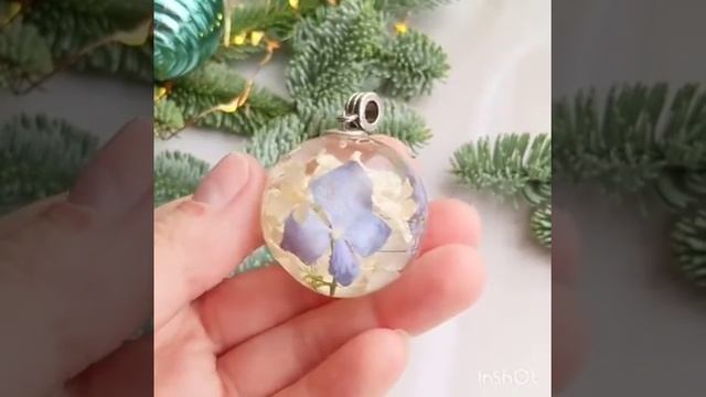 Кулон Botanica с букетом (гортензия, сирень, брунера)