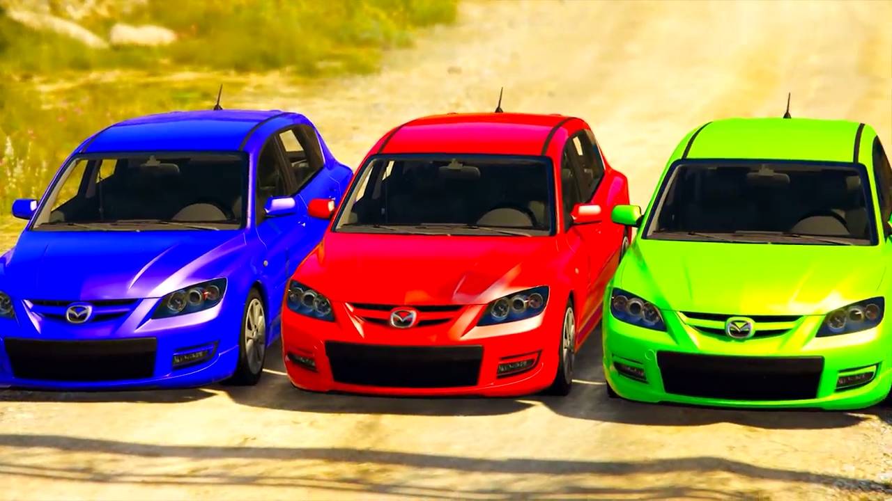 Мультики для детей Цветные Машинки Мультфильм для мальчиков