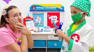 Влад и Ники. Ники как дантист - детская история об уходе за зубами! Видео для детей.