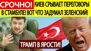 Срочно! Зеленский срывает переговоры России и Украины в Стамбуле! Трамп в ярости! Новости сегодня