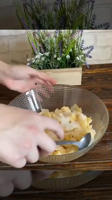 Творожная плетёнка с яблочной начинкой