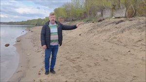 Волга «слизывает» песчаную косу в Кинешме, как корова языком