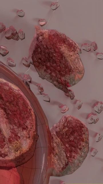Вкусная визуализация граната. #render #3dsmax #3dmodel #pomegranate смотреть онлайн