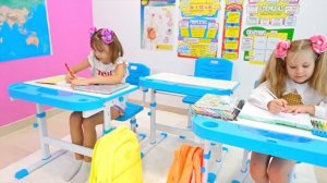 Диана и Рома - Диана Рома и Оливер Познавательные и школьные истории для детей   Сборник видео