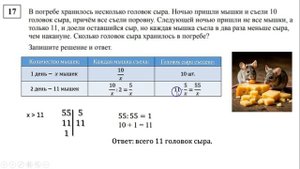 ВПР математика 6 класс (Мышки и сыр)