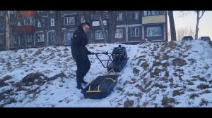 мотобукс Sharmax S380 прёт #sharmax #мотобуксировщик #мото #рыба