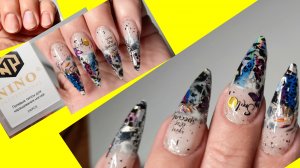 *664*Сама себе мастер.Наращиваю на Гелевые типсы.Быстрый дизайн фольгой и наклейками.