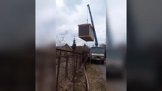 Установка бытовки через забор смотреть онлайн